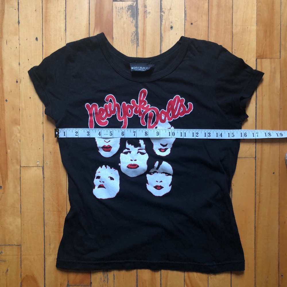 Y2K Sourpuss New York Dolls fitted tshirt 70s Punk Glam Hot Topic - Picture 4 of 6